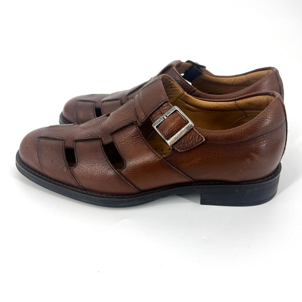 Flag Ltd. Nappa Glove Leather Made in Brazil Fisherman Sandals Size 8.5 M